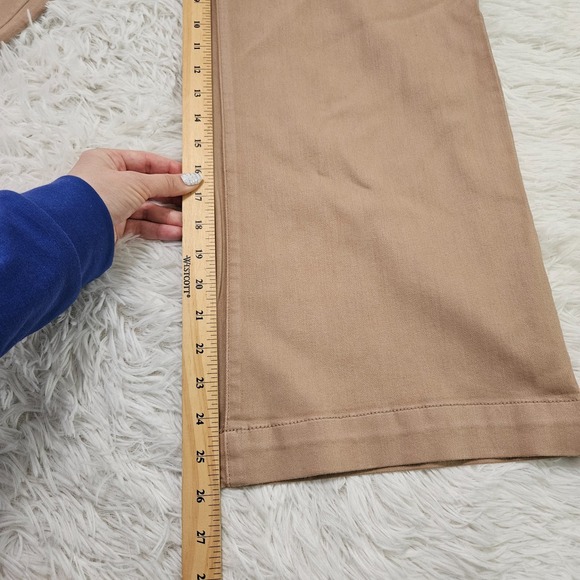 NWOT Paige Womens Neutral Light Brown Anessa High Rise Crop Wide Leg Sz 30 Pants - Picture 6 of 12